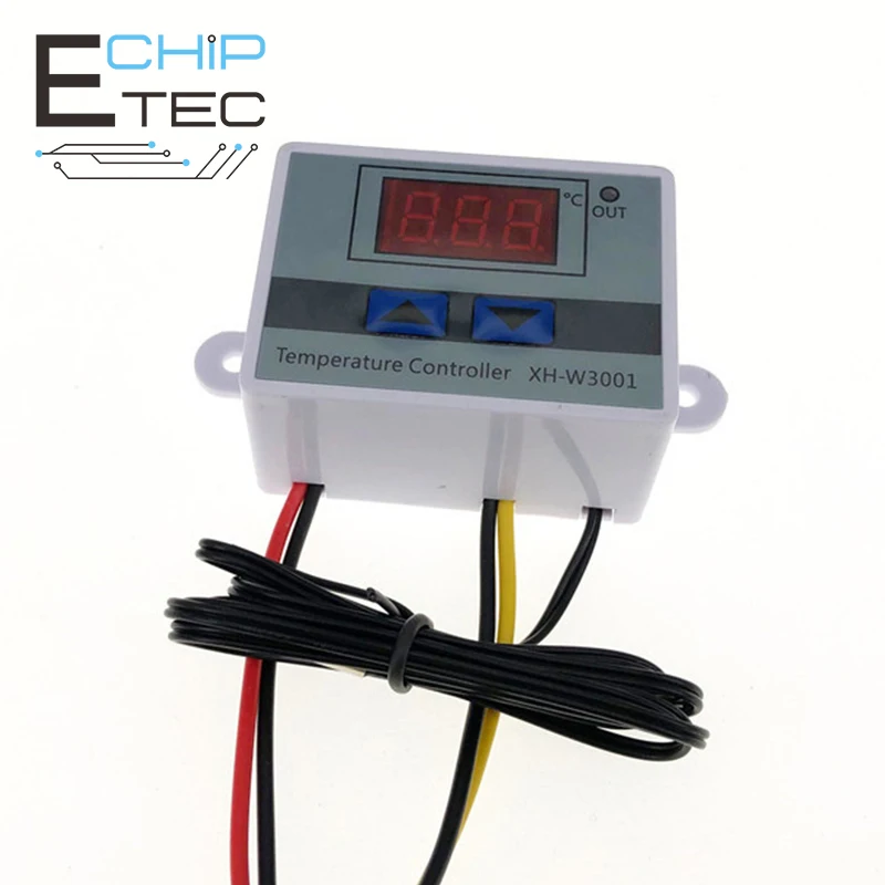 

XH-W3001 Digital Temperature Controller Thermostat 110-220V 12V 24V 10A Thermostat Control Switch with Probe