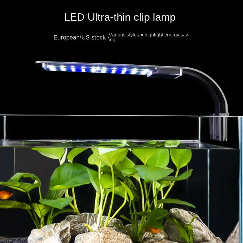 

LED Fish Tank Light, Aquarium , High Intensity, High-power Auster X5 Water Grass , Blue and White Clip