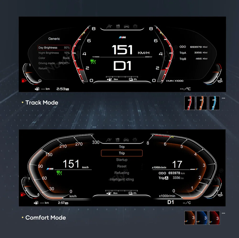 Для Bmw 6 7 серии F06 F12 F13 F01 F02 F03 F18 2013-2020 Автомобильный ЖК-инструмент HUD Цифровая