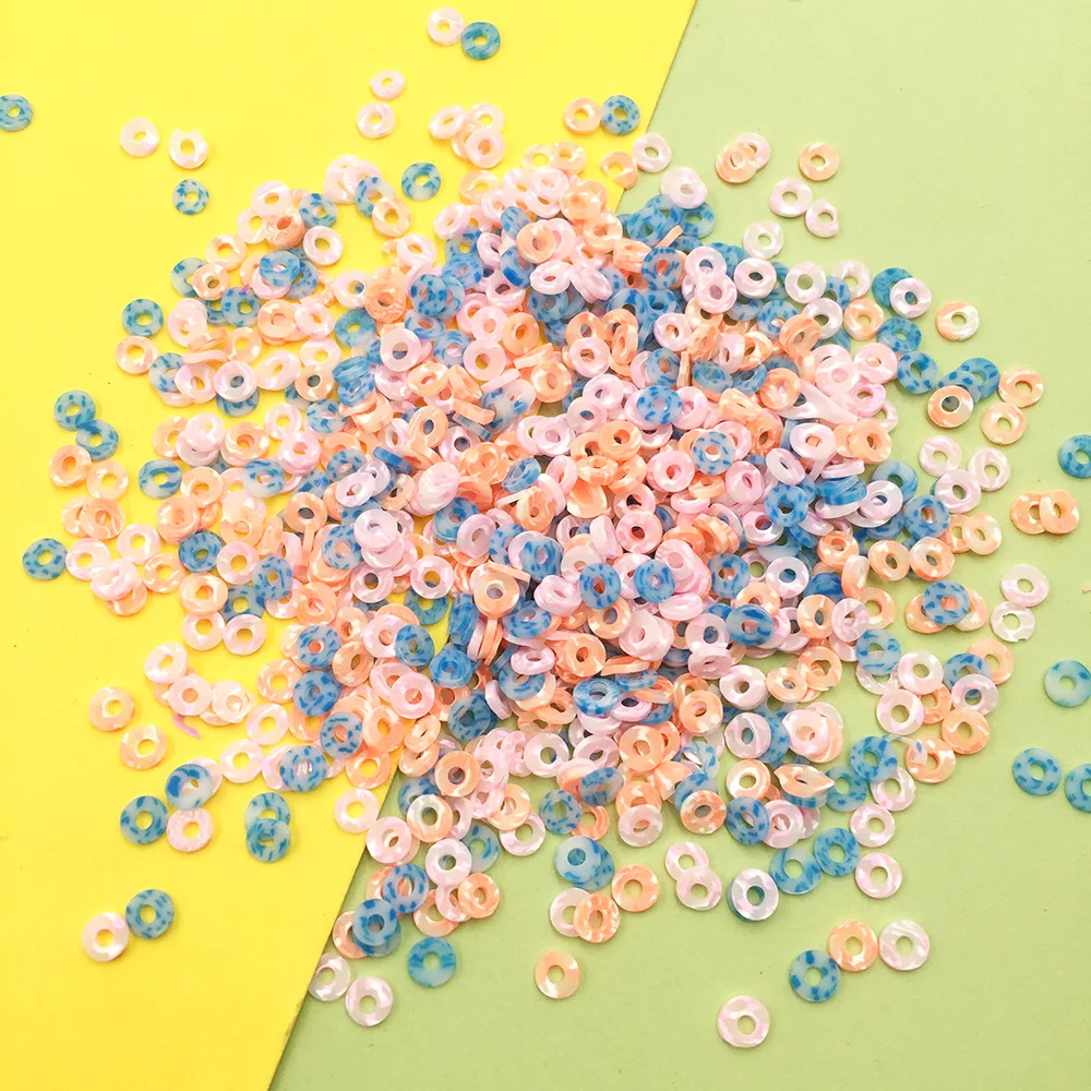 

100g/lot Colorful Circle Slice Polymer Hot Clay Sprinkles for Slime Filling Materials DIY Nail Arts Decoration Crafts 5mm