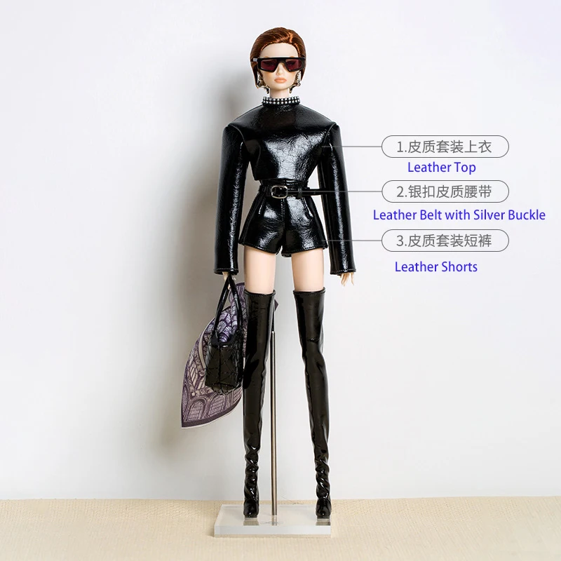 Одежда для куклы Xianxian 16 Supermodel COOL GIRL3: модная высококачественная спортивная одежда, черная серия, 30 см, аксессуары для переодевания кукол. (art.: 3920dca06a7ee) - 3920dca06a7ee
