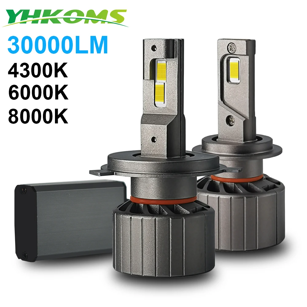 

YHKOMS Canbus H4 H7 LED 4300K 8000K 30000LM LED Car Headlight H1 H8 H9 H11 9005 HB3 9006 HB4 LED Bulb Auto Fog Light 12V 24V