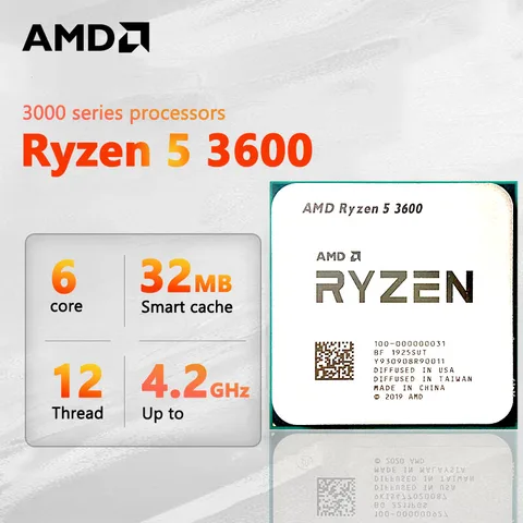 Процессор AMD Ryzen 5 3600 R5 3600 3,6 ГГц