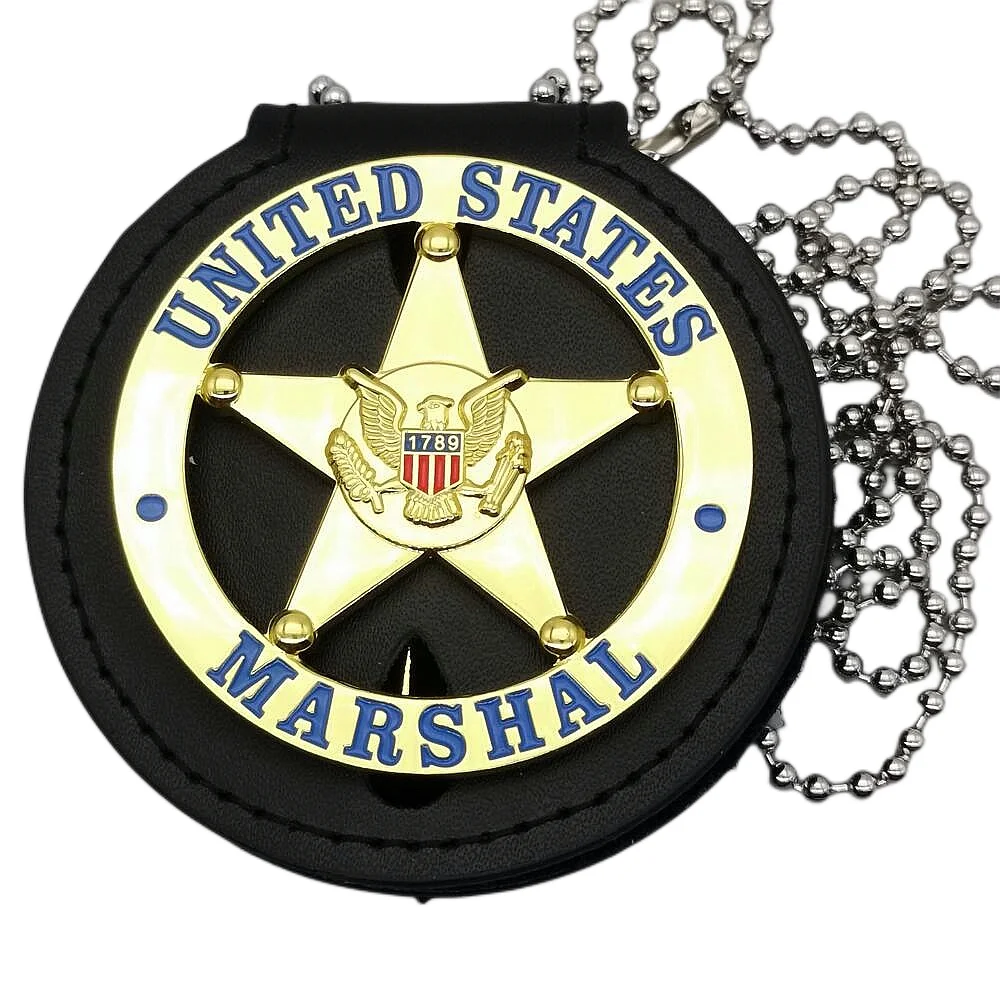 

U.s.Marsal Federal Court Enforcement Metal Badge 1:1 Gold Beautiful Gift Tactical Supplies