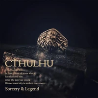 retro great cthulhu worship ring for man woman punk mysterious charm fashion octopus rings sea monster jewelry accessories 2022