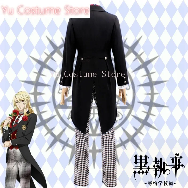 Черный дворецкий общественная школа дуга Edogaa Redomondo смокинг карнавальный костюм