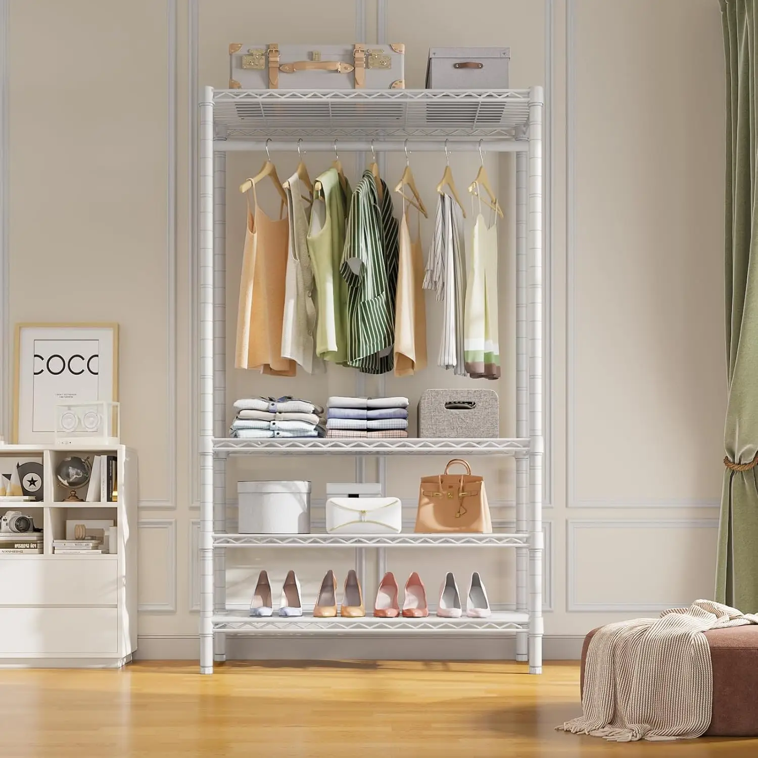 V1S проволочная вешалка для одежды подвешивания отдельно стоящая в шкафу с 4