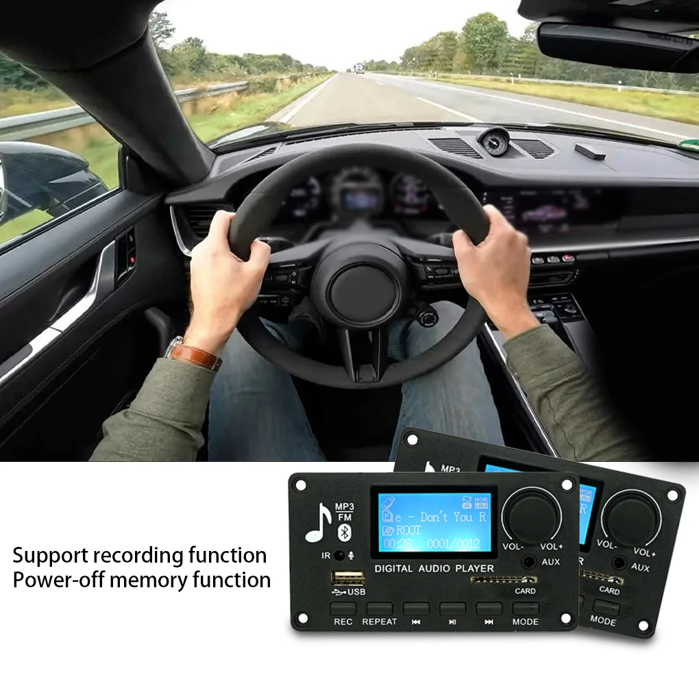 

MP3 Bluetooth-compatible Memory Card Wireless LCD Digital Decoders Audio Module Board Speaker External Decoding Electronic