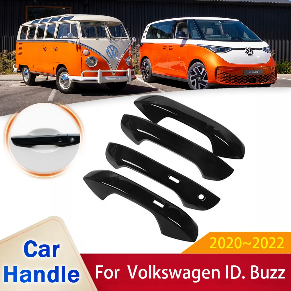 

Подходит для Volkswagen VW ID. 2022 глянцевая черная смарт-наклейка для крышки дверной ручки от Buzz 2023, Защитная пленка для автомобиля, аксессуары, гаджет