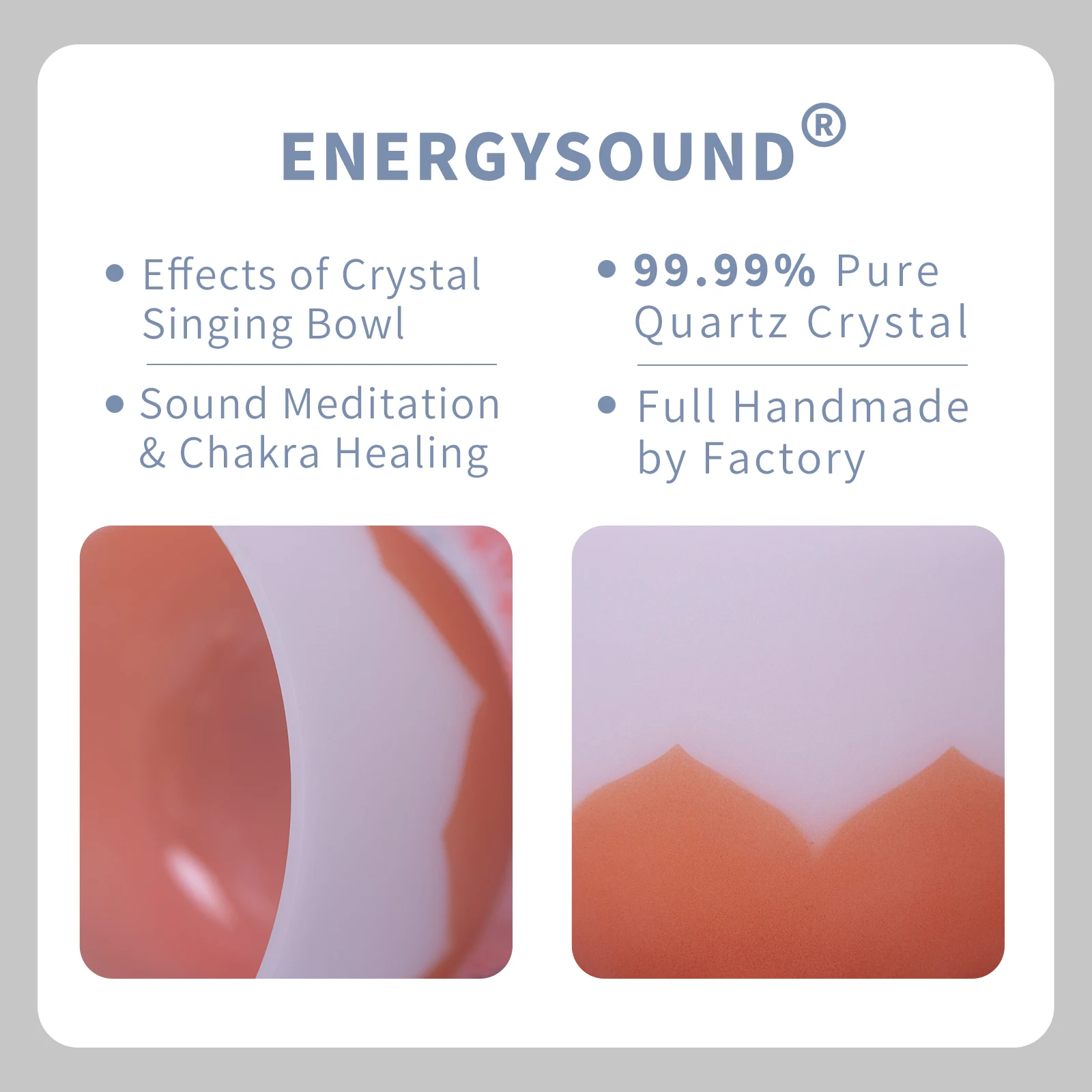 Чакра чакра Сакральная матовая кварцевая с кристаллом 10 дюймов 432 Гц