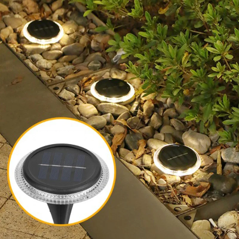 

Уличный подземный светильник на солнечной батарее, 8 светодиодов, водонепроницаемый уличный садовый Ландшафтный фонарь, палубный садовый с...
