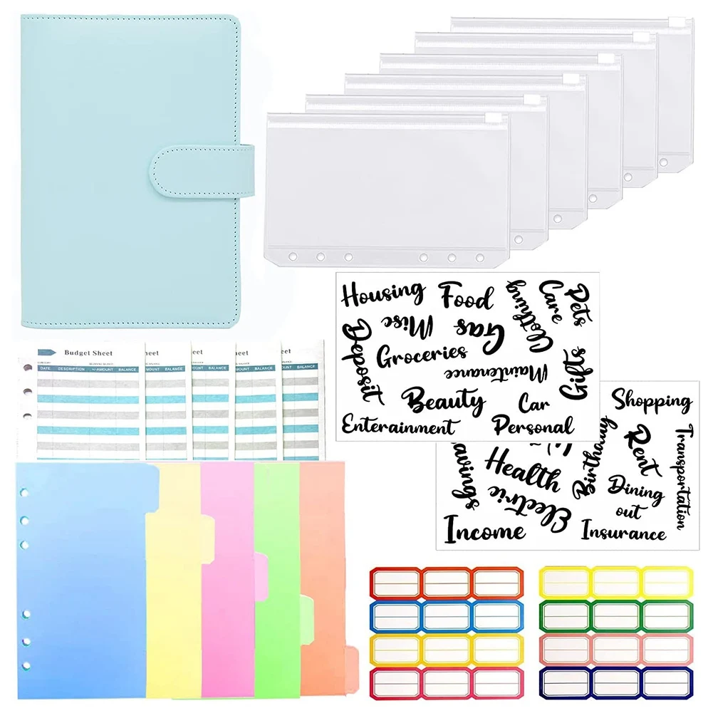 

Бюджетная папка с конвертами для наличных денег, папка для блокнотов формата A6 из полиуретана, бюджетные листы, буквенная наклейка с 26 катег...