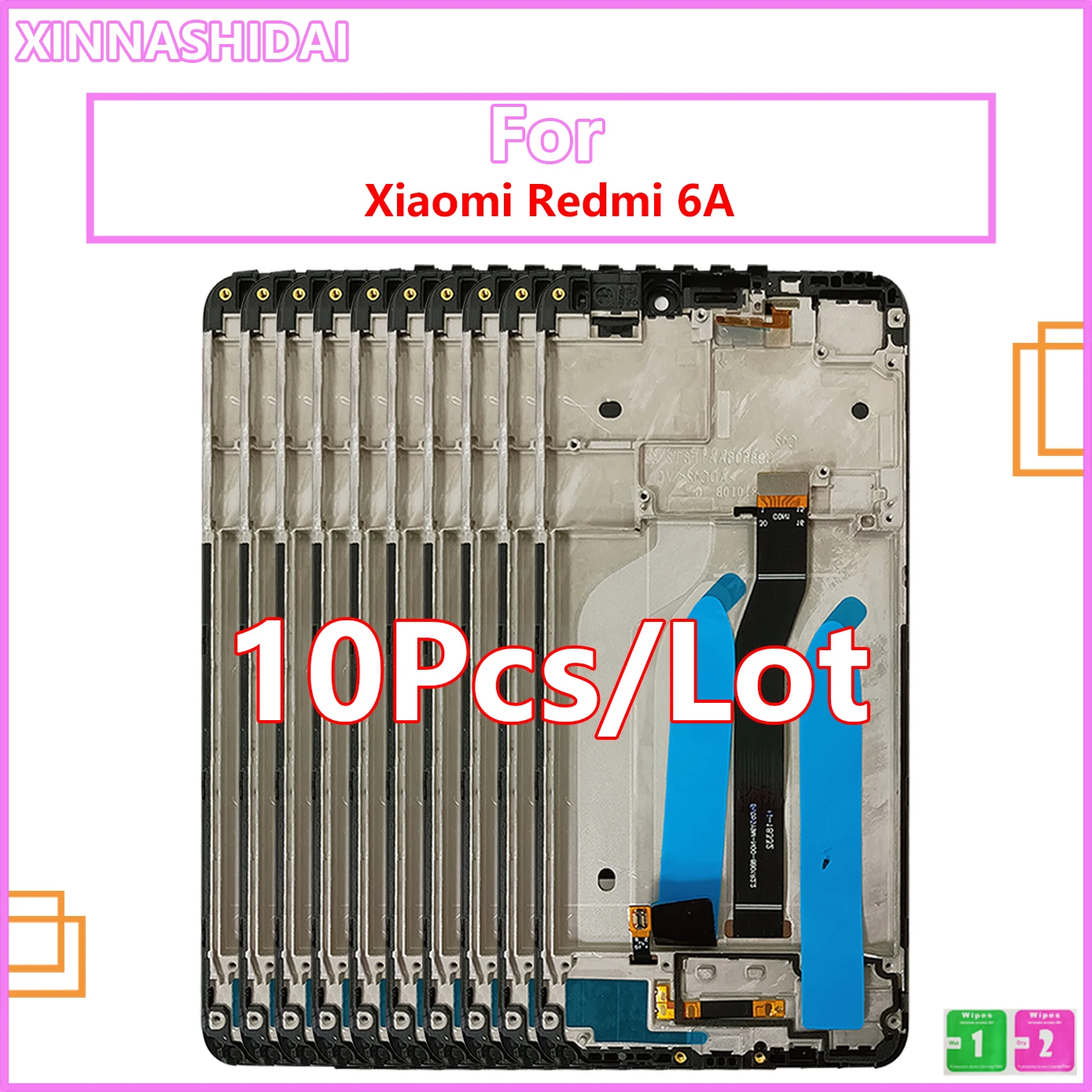 

10pcs/lot 5.45" AAA Display Screen Resolution Replacement Assembly For Xiaomi Redmi 6A LCD For Redmi 6A LCD Quality LCD+Frame