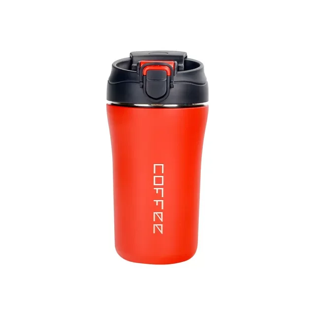 

2022New Double Stainless Steel Coffee Thermos Mug With Straw Multifunctional Car Vacuum Flask Portable Travel Insulated Cup
