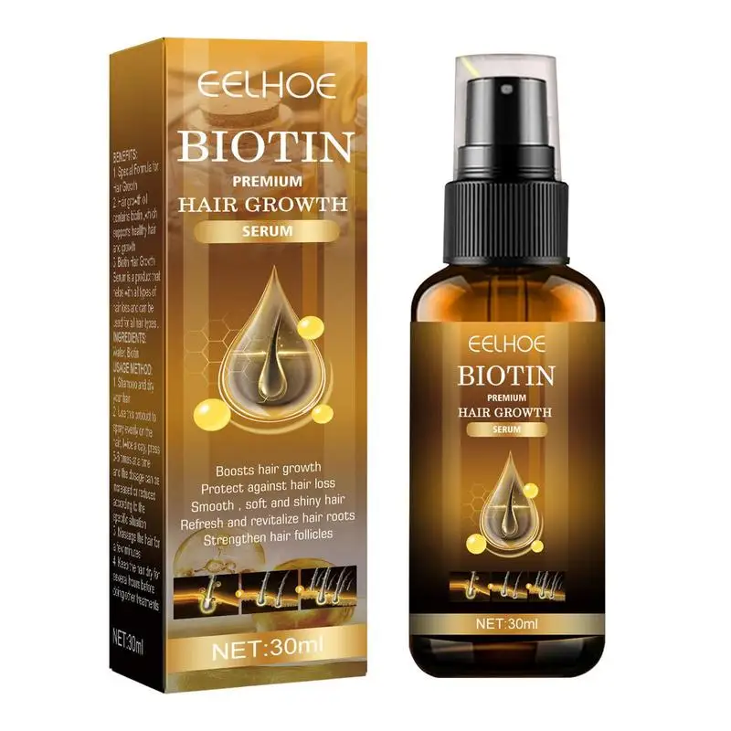 

Спрей для волос Biotin, 30 мл, эссенция для волос для поврежденных волос, уход за волосами, эфирное масло Biotin, эссенция для волос, спрей для питани...