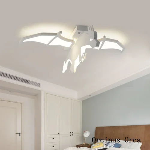 New fire breathing dragon ceiling lamp boy bedroom children's room cartoon creative led dinosaur free shipping