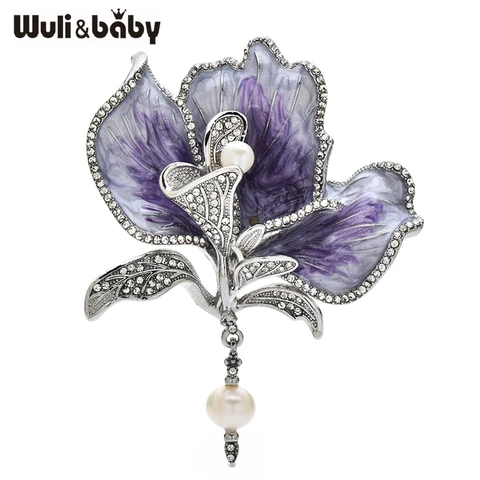 Броши Wuli&baby с цветом ириса