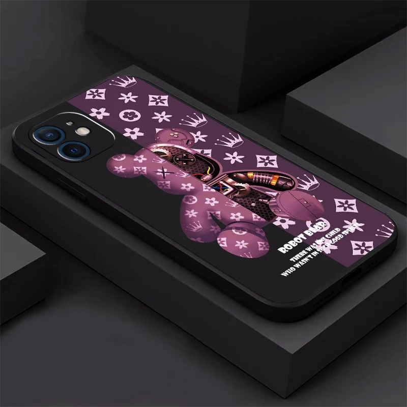 Роскошный мультяшный чехол с медведем для телефона iPhone 11 12 13 6 6S 7 8 Plus X XR 11Pro XS Max