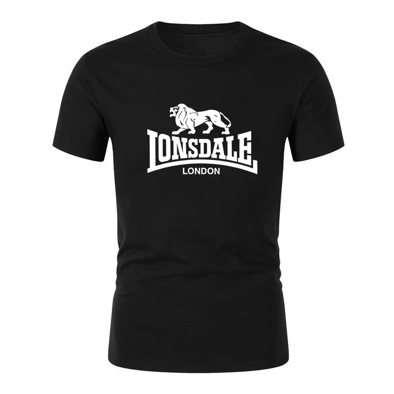 

Brand New Cotton Men's T-shirt Short-sleeve Lonsdale Man T shirt O-neck Sleeve Pure Color woman t shirt T-shirts For Male Tops