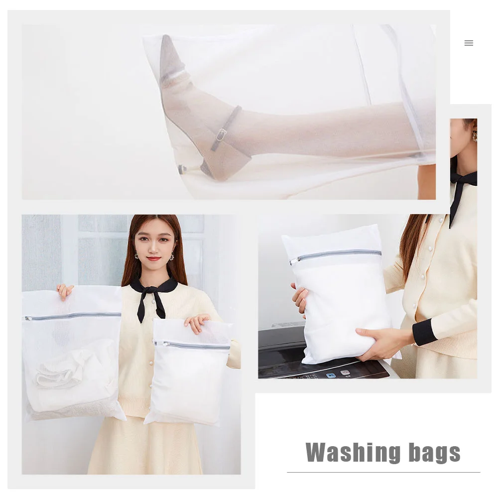 

Bag Laundry Mesh Wash Bags Washing Net Lingeriedelicates Machine Sack Large Travel Clothes Zipper Storagesock Fabric Cord Dirty