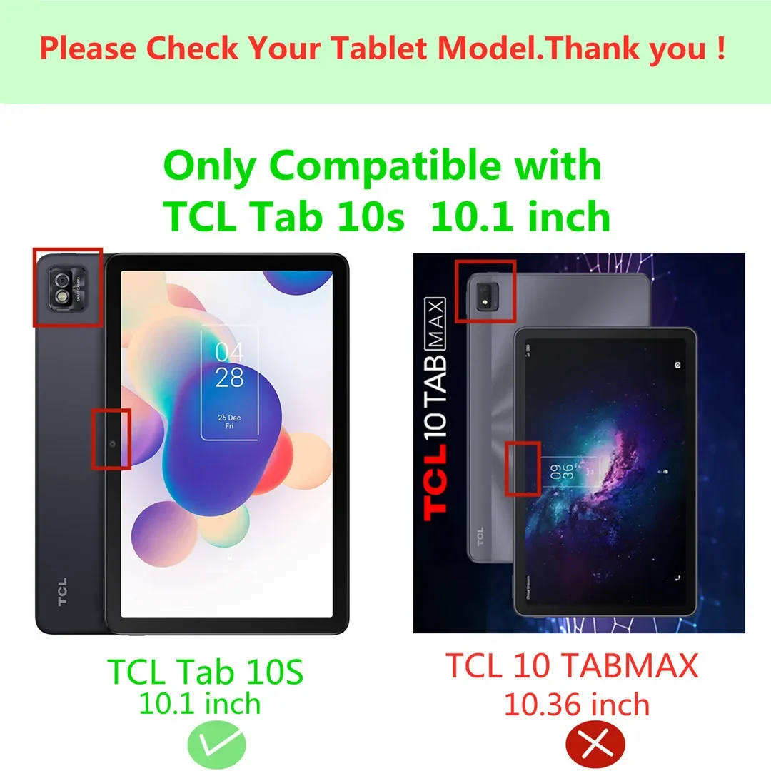 Для TCL TAB 10s 9080G (2021) Тонкий защитный чехол-подставка из искусственной кожи для 10 9081X