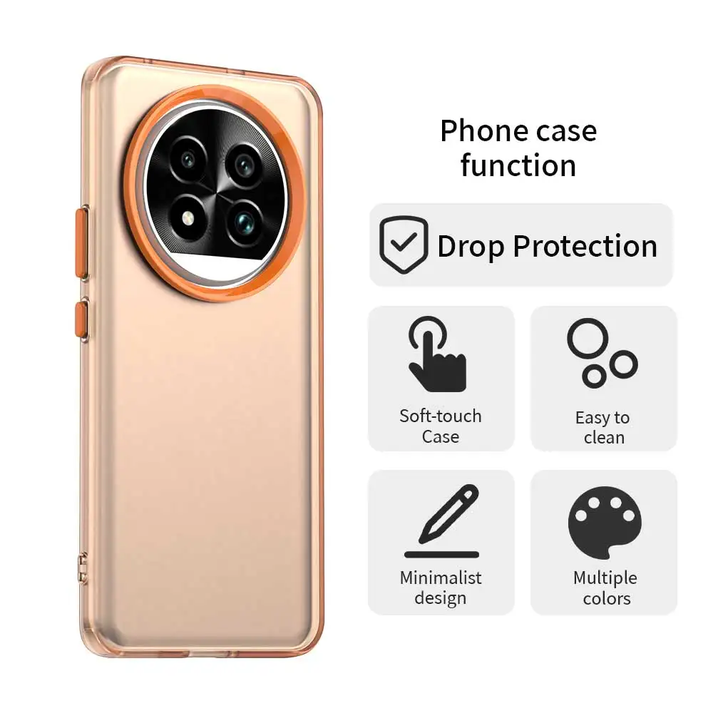 Матовый чехол для Realme 13 Pro + Plus Fundas Coque матовый полупрозрачный задней панели