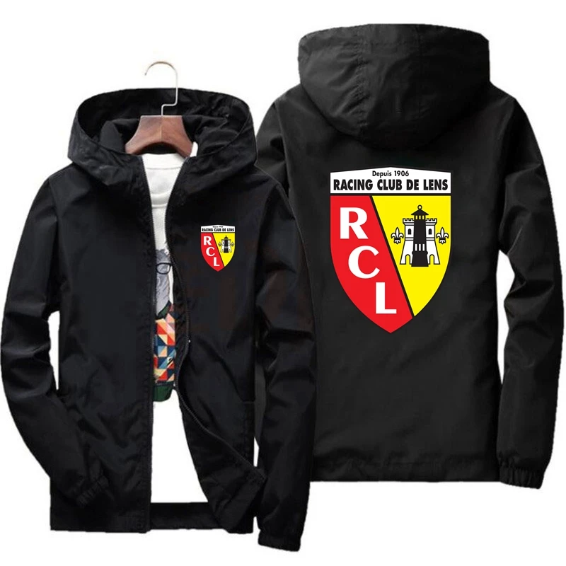 

Euro Club Rc Lens hoodies Fashion Jacket Spring and Autumn Men Rc Lens Football Zipper jackets Windbreaker Harajuku Streetwear
