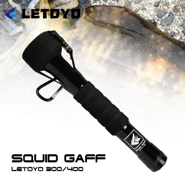 LETOYO Squid Gaff Stainless Steel Six Hooks Corrosion Preventive Retractable Squid Hook Fishing Overall Length 3M/4M 1