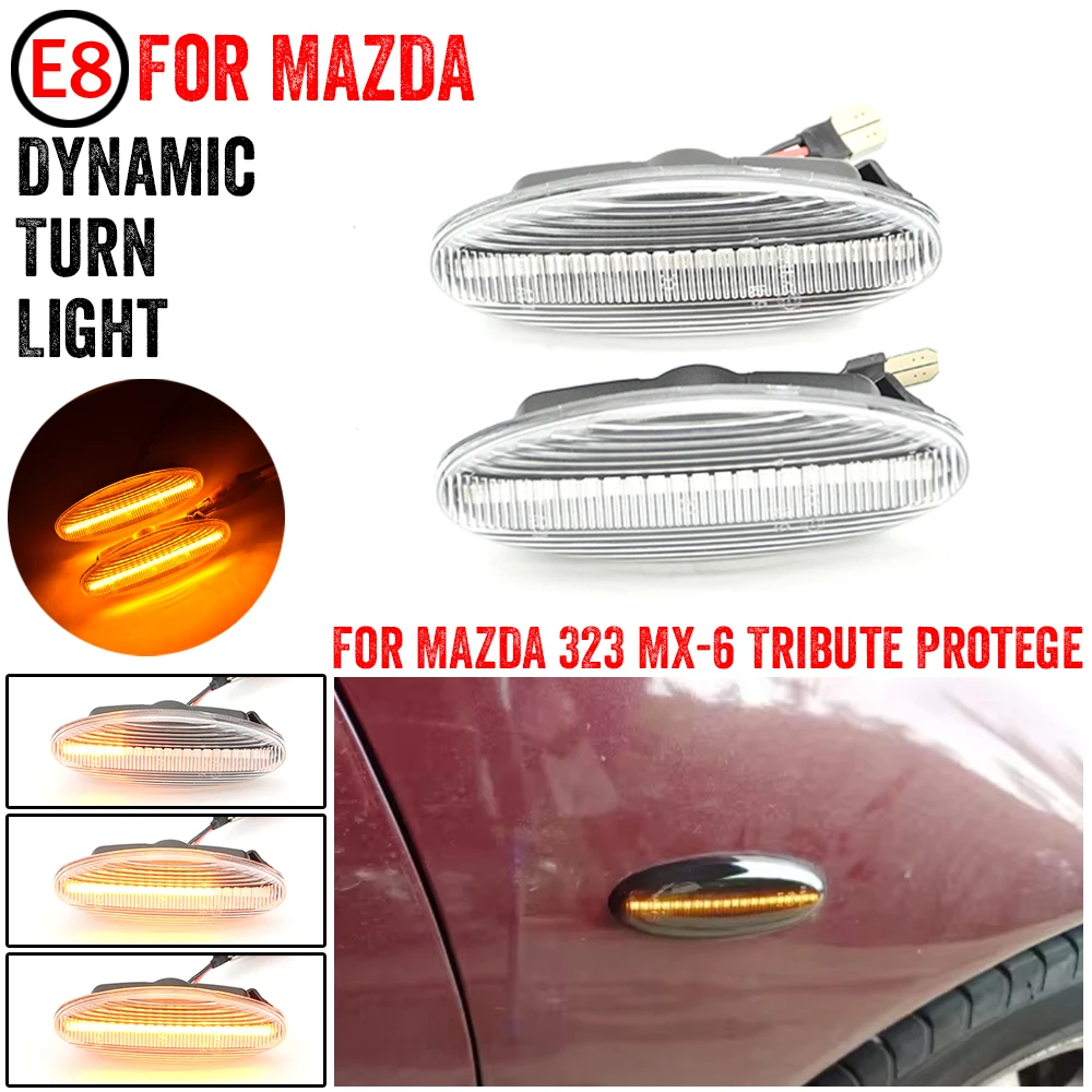 Фото Для Mazda 323 Tribute Protege Astina Lantis: динамический светодиодный боковой указатель поворота с последовательным сигналом. №5