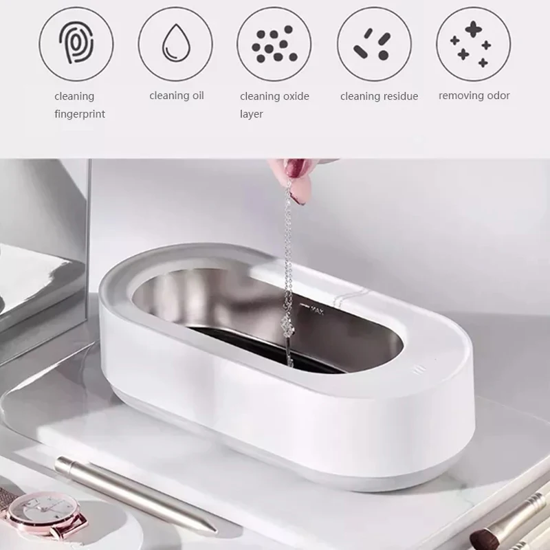 EraClean Ultrasonic Cleaner Portable Cleaning Washing Machine Bath Brushes For Manicure Glasses Chain Cleaners | Бытовая техника