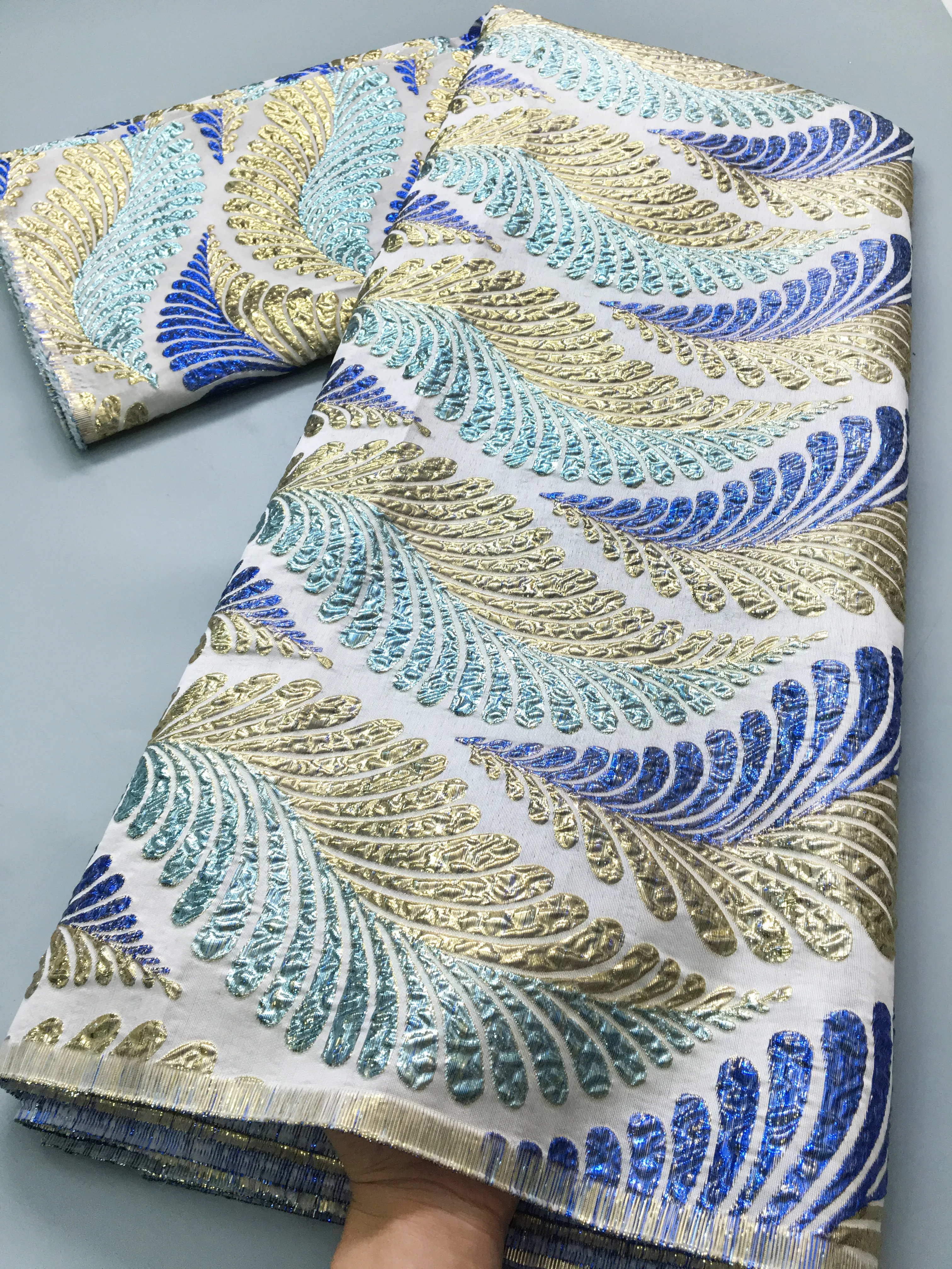 Нигерийская парчовая кружевная ткань 2 шт