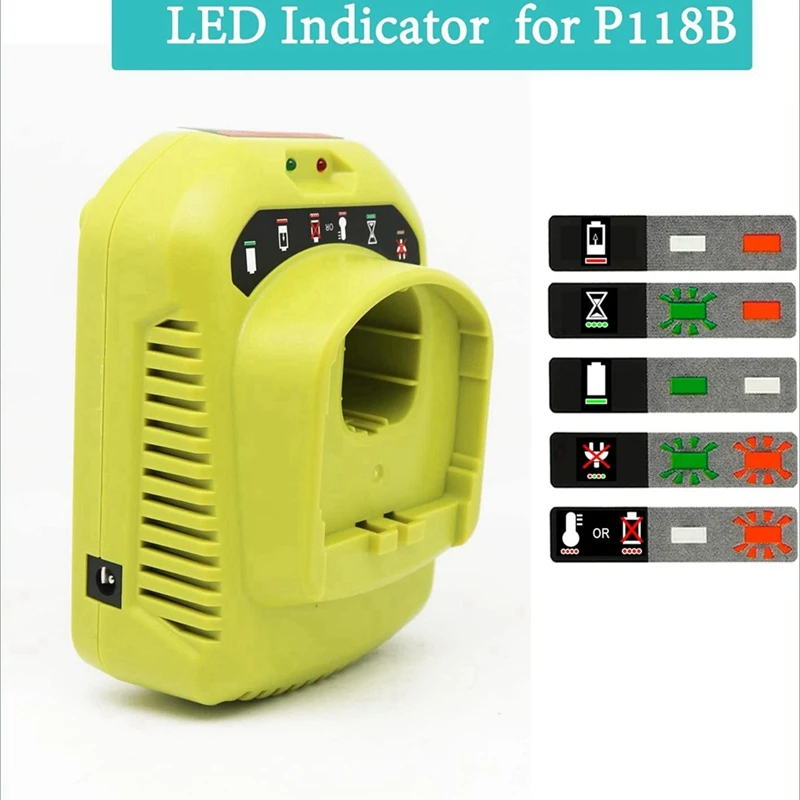 Зарядное мини-устройство для литиевых и никелевых аккумуляторов Ryobi совместимое