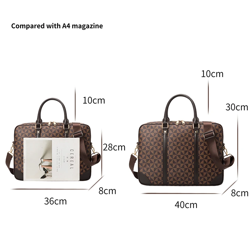 New Men's Handbag Business Men's Real-Leather Bag Men's Single-Shoulder Bag Briefcase Computer Bag Luxury Designer Bag