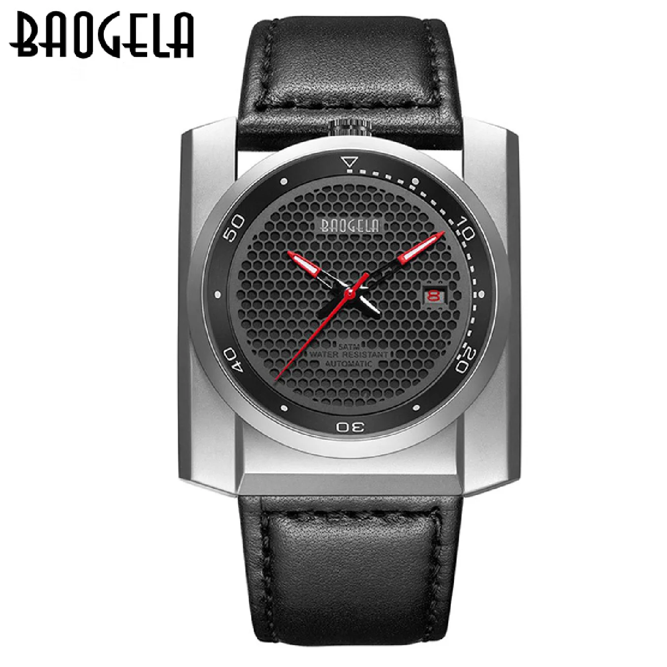 

BAOGELA New sports watch men's trend big dial square men's watch luminous waterproof automatic mechanical watch 6775