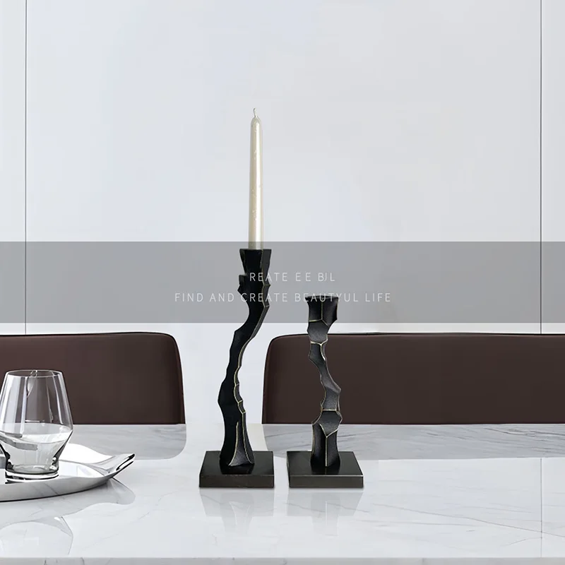 

Modern Table Center Black Candle Holder Design Support Nordic Wedding Candle Holder Container Decorations Candle Holder Modern