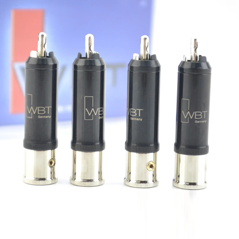 

4pcs/set WBT-0152Ag Silver Plated Coaxial Audio Cable Plug HIFI HI-END Audio Signal Plug