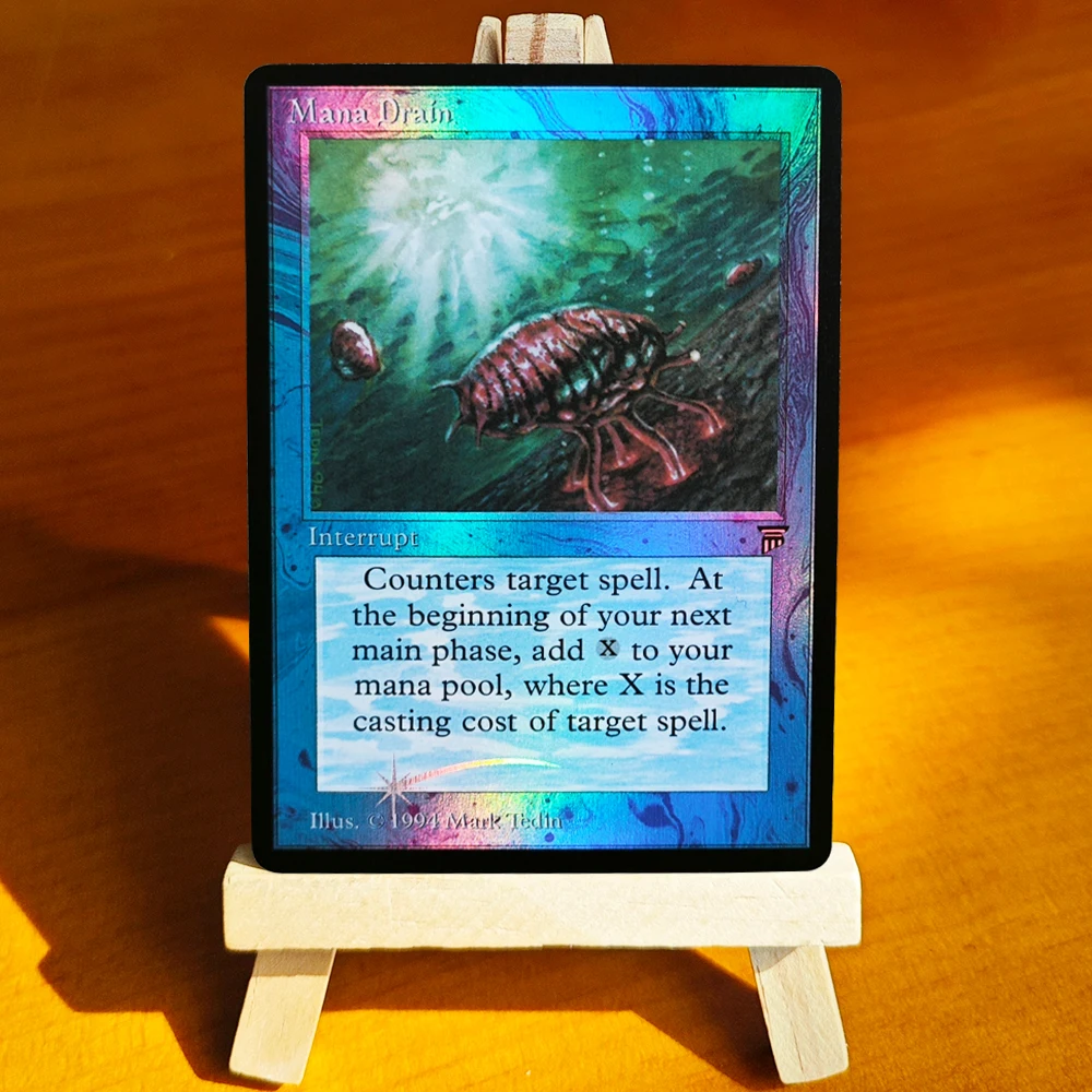 Фото Коллекционные карты BL Foil18 TCG: Редкие магические карты для игры — Сила Отрицания/Отток Маны/Закон Глушения/Цепь Паров №3