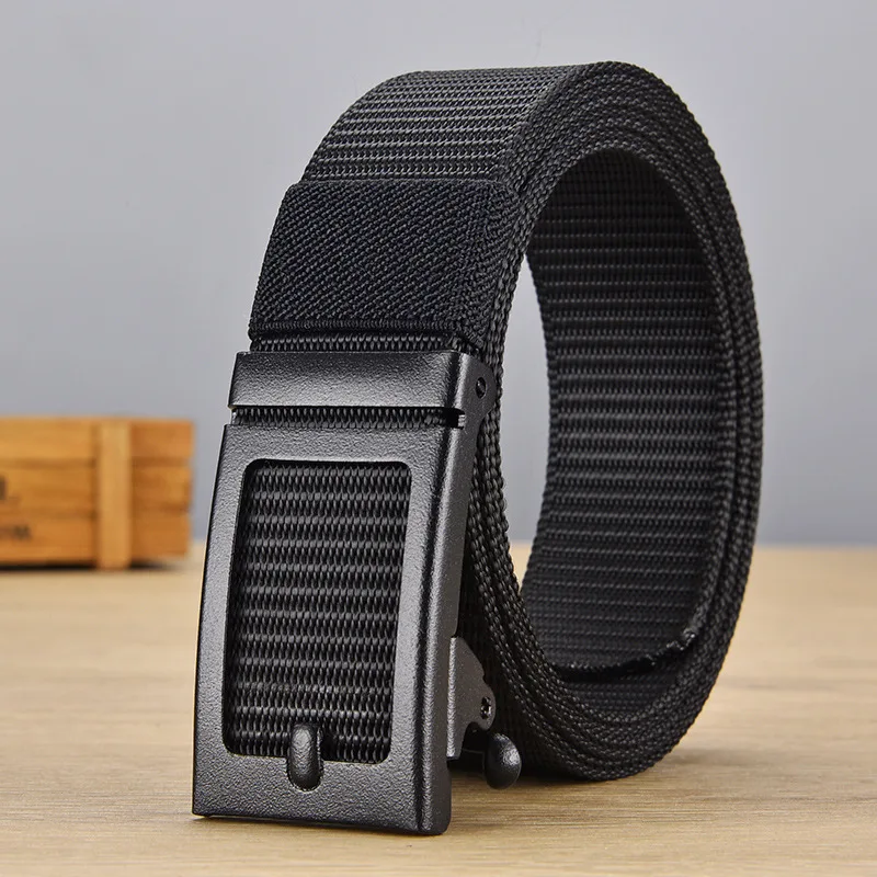 

Toothless Buckle Belt Male Waistband Men's Vintage Belt Width:3.4cm Mens Nylon Leather Belt