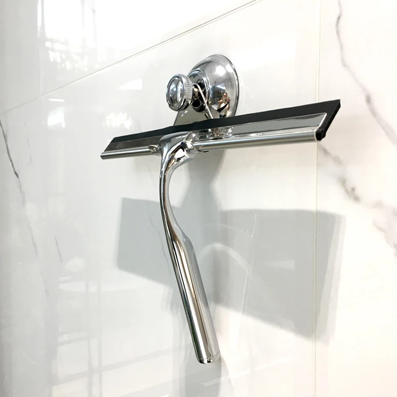 

Stainless Steel Window Glass Wiper with Holder Squeegee Scraper Mirror Cleaner Kitchen Bathroom Household Cleaning Tool