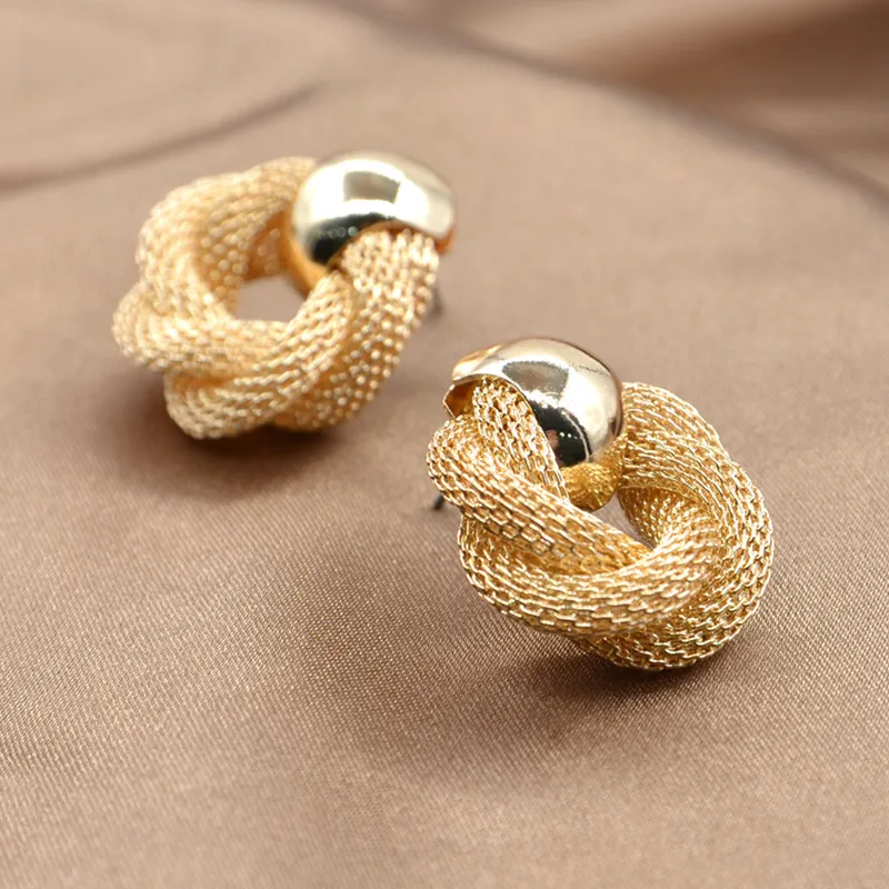 Женские ажурные серьги 2022 модные в стиле ретро металлические несколько колец для