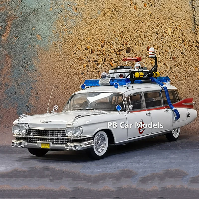 

1:18 Ghostbusters ECTO-1 Ghost Car Fine Edition Car Model toys for boys