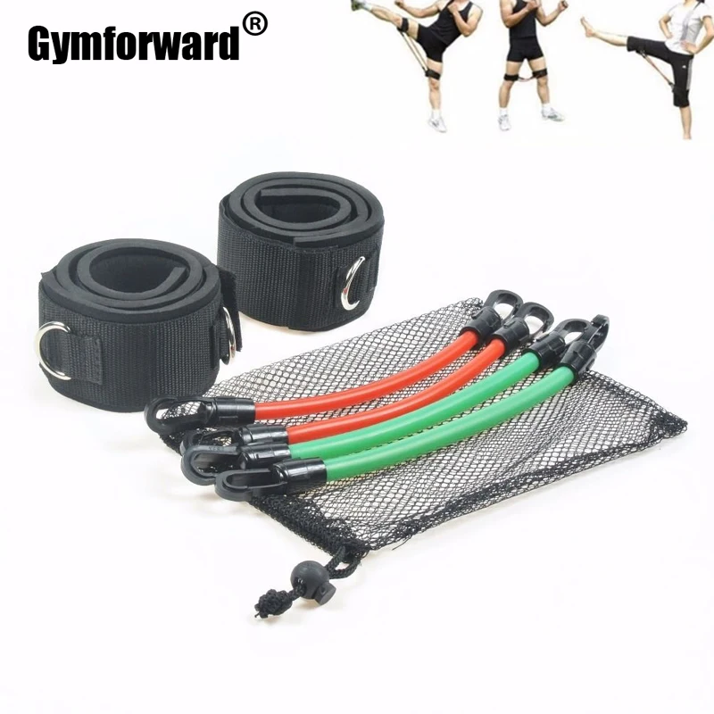 6 pcs Fitness Resistance Bands Speed Agility Jump Training Elastic Tube Crossfit Band Musculation Exercise Workout Gym Equipment