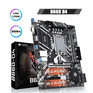 HUANANZHI B660 D4 Motherboard LGA 1700 M-ATX Support Intel Core 12 Gen DDR4 2400 2666 2933 3200MHz 64G M.2 NVME SATA3.0