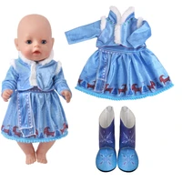 18 inch doll christmas dress boots fit 43cm baby clothes clothes doll accessories childrens birthday gifts