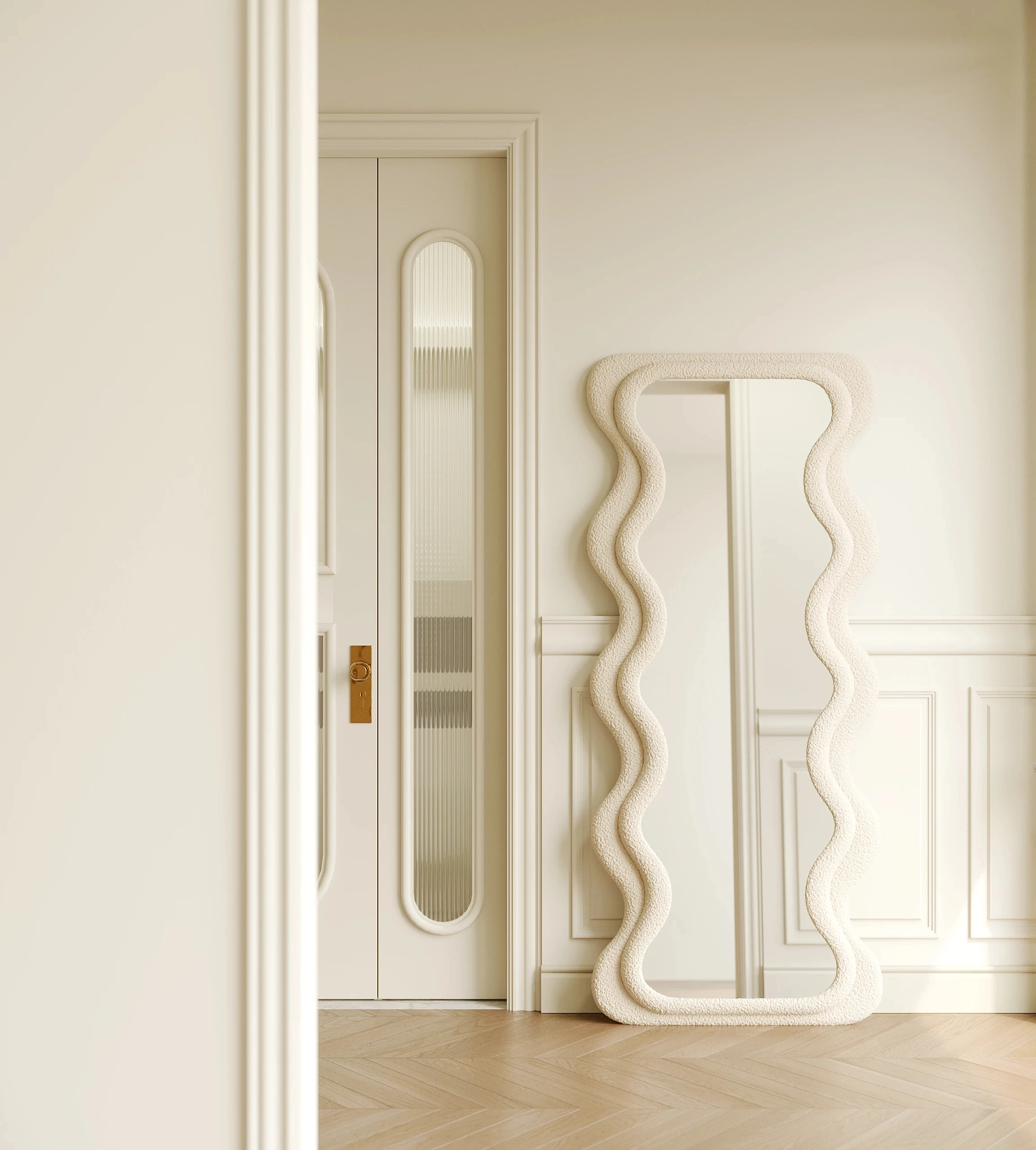 Необычное художественное напольное зеркало украшения в скандинавском стиле для