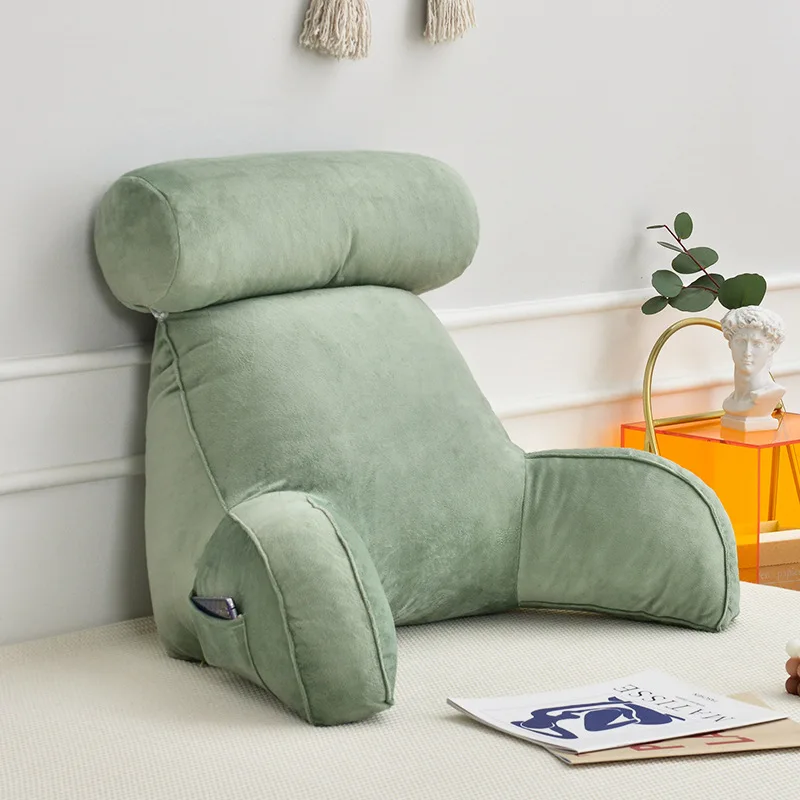 Cushion Bed Plush Big Backrest Rest Removable Neck Pillow Ho