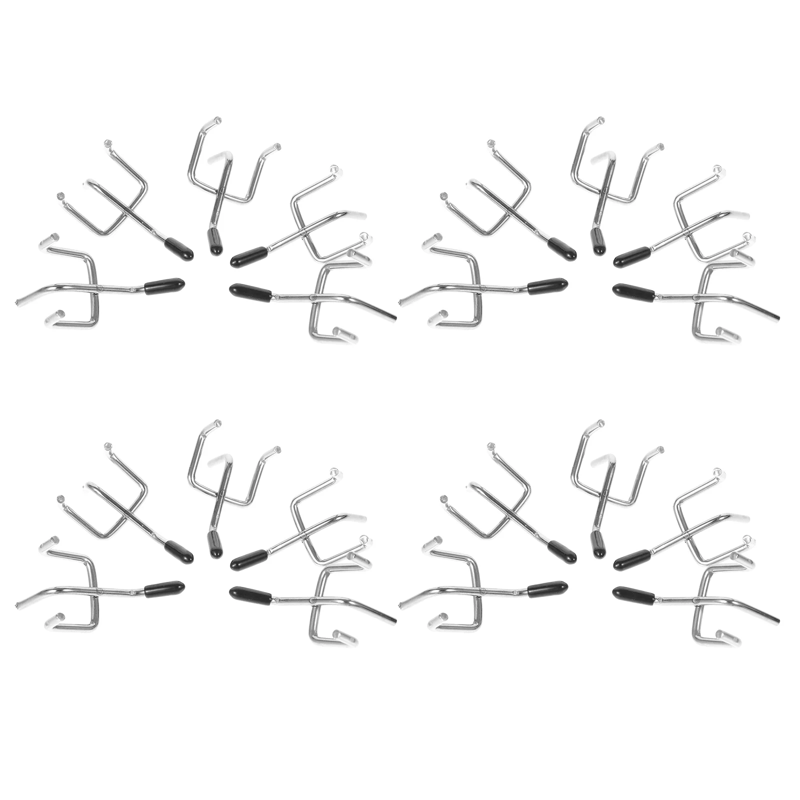

20 Sets Shelf Hook Peg Board Tool Utility Hooks Kits Heavy Duty Iron Nail Pegboard Garage Hangers