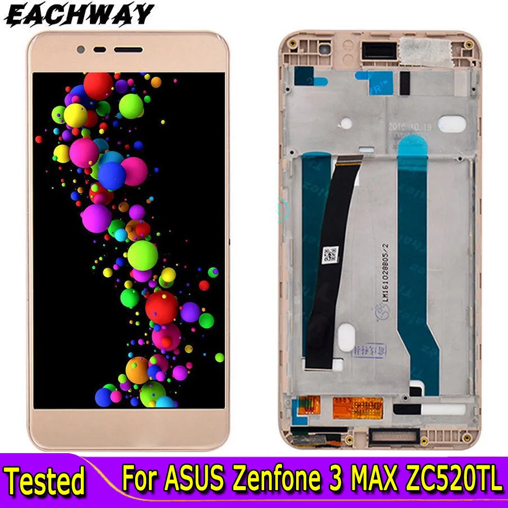 

For 5.2"Asus Zenfone 3 Max ZC520TL X008D LCD Display Touch Screen Digitizer Assembly with Frame Replacement For ASUS zc520tl LCD