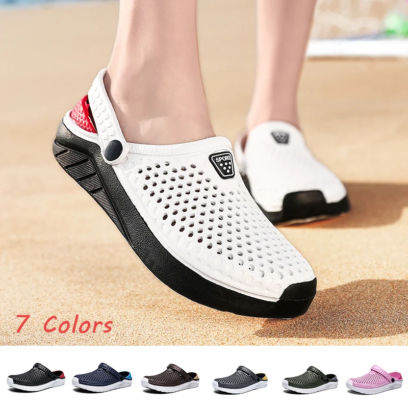 Summer men's sandals Women's Slippers Breathable Lightweight Beach Sandals Quick Dry Casual Home Slippers Couple Shoes