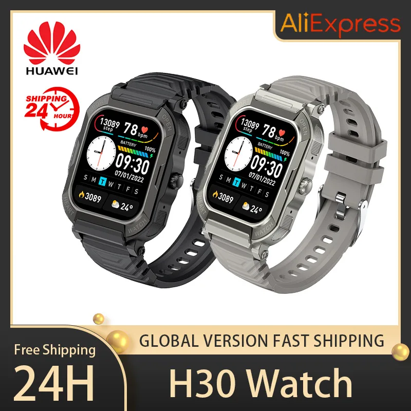 

Смарт-часы Huawei H30 спортивные, Bluetooth, фитнес-трекер для здоровья, уличные музыкальные сообщения, Мужская водонепроницаемая камера, Apple IOS Android 2023